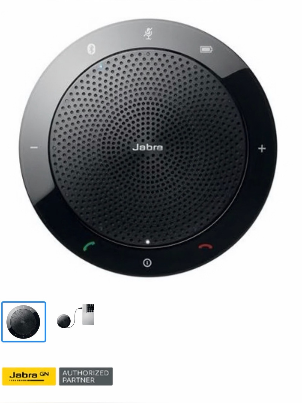 Jabra Speak Portable USB & Bluetooth Speakerphone – Crystal Clear HD Audi